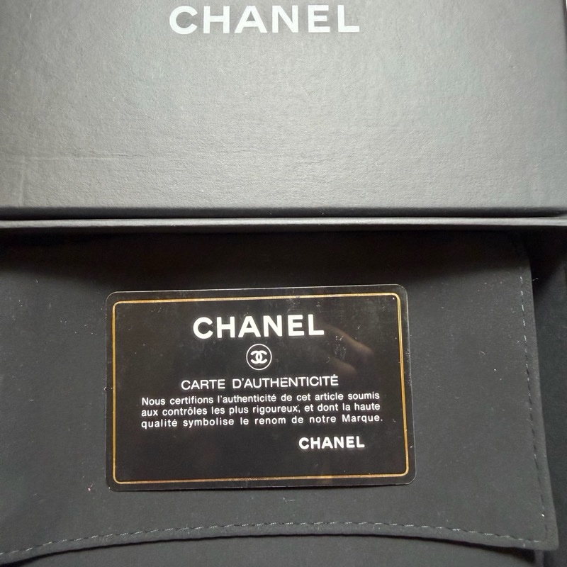 香奈兒 Chanel 三層卡夾 黑金牛皮-23