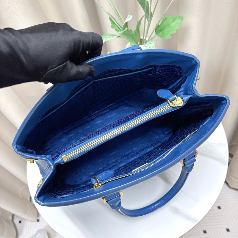 99新 Prada 藍色手提包 尺寸35*24*14cm-6