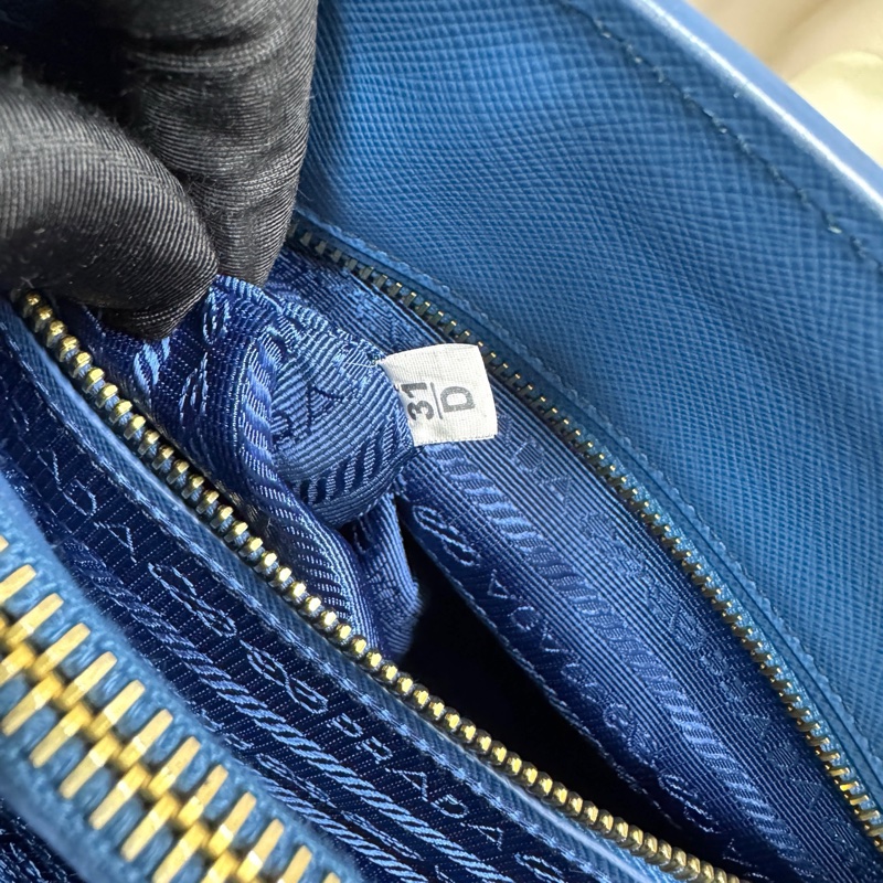 99新 Prada 藍色手提包 尺寸35*24*14cm-8