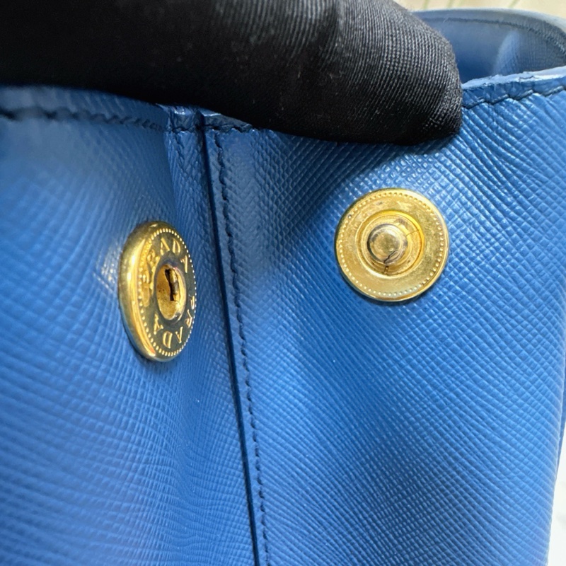 99新 Prada 藍色手提包 尺寸35*24*14cm-9