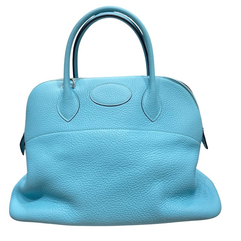 HERMES (愛馬仕) BOLIDE 31 TOGO 牛皮 藍色 銀釦-0