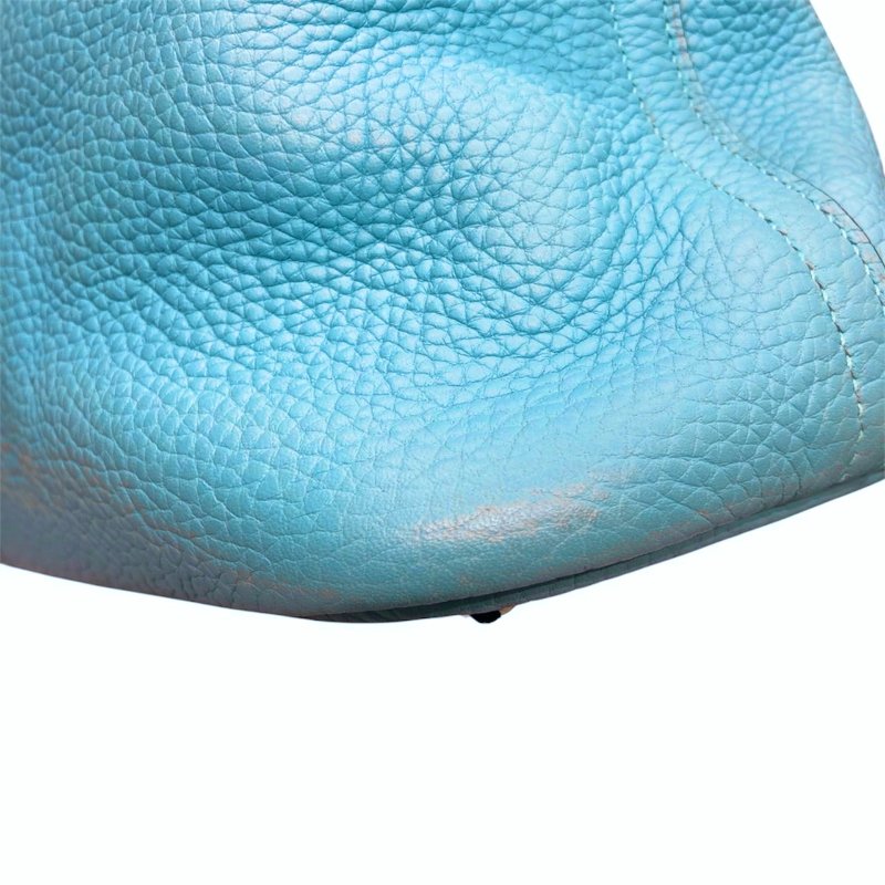 HERMES (愛馬仕) BOLIDE 31 TOGO 牛皮 藍色 銀釦-6