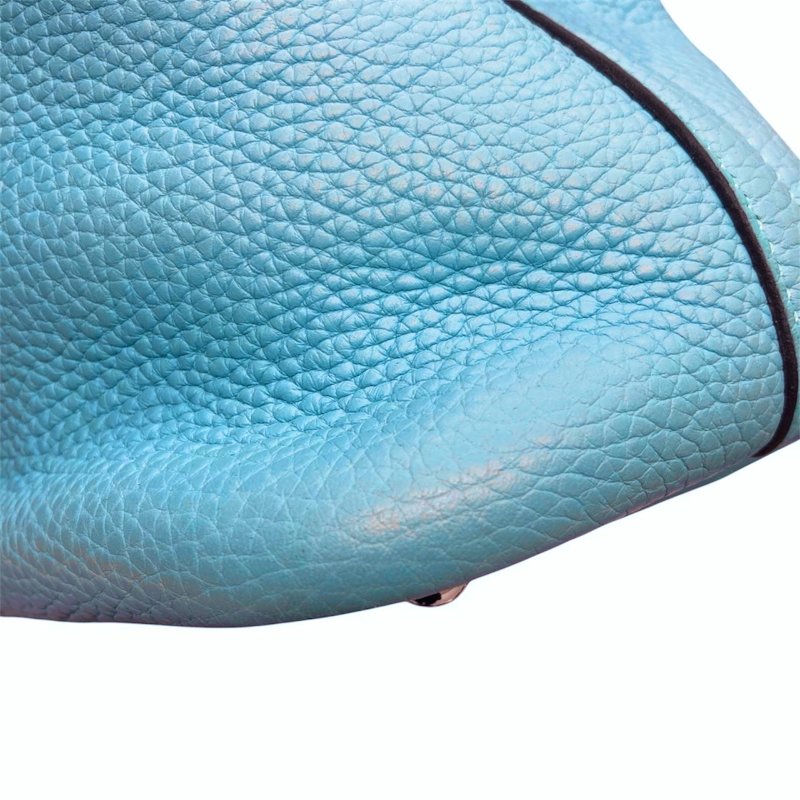 HERMES (愛馬仕) BOLIDE 31 TOGO 牛皮 藍色 銀釦-7