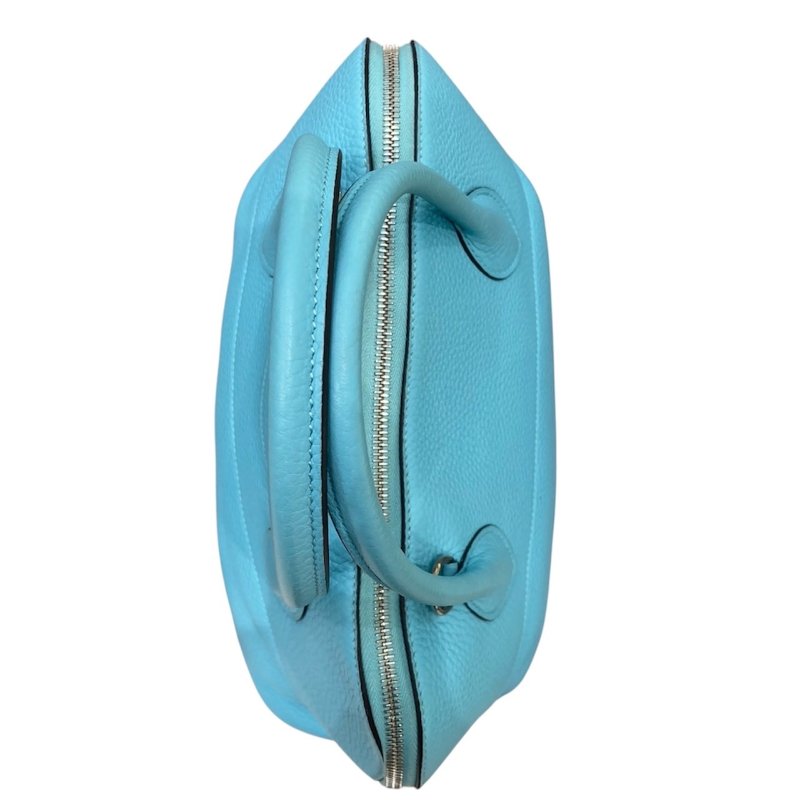 HERMES (愛馬仕) BOLIDE 31 TOGO 牛皮 藍色 銀釦-9