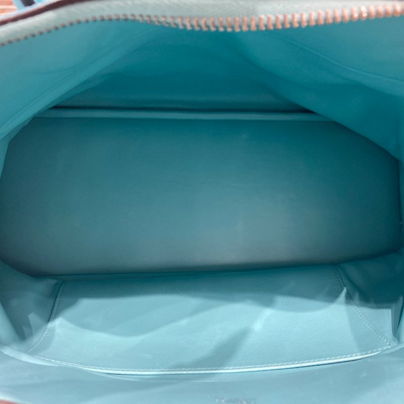 HERMES (愛馬仕) BOLIDE 31 TOGO 牛皮 藍色 銀釦-10