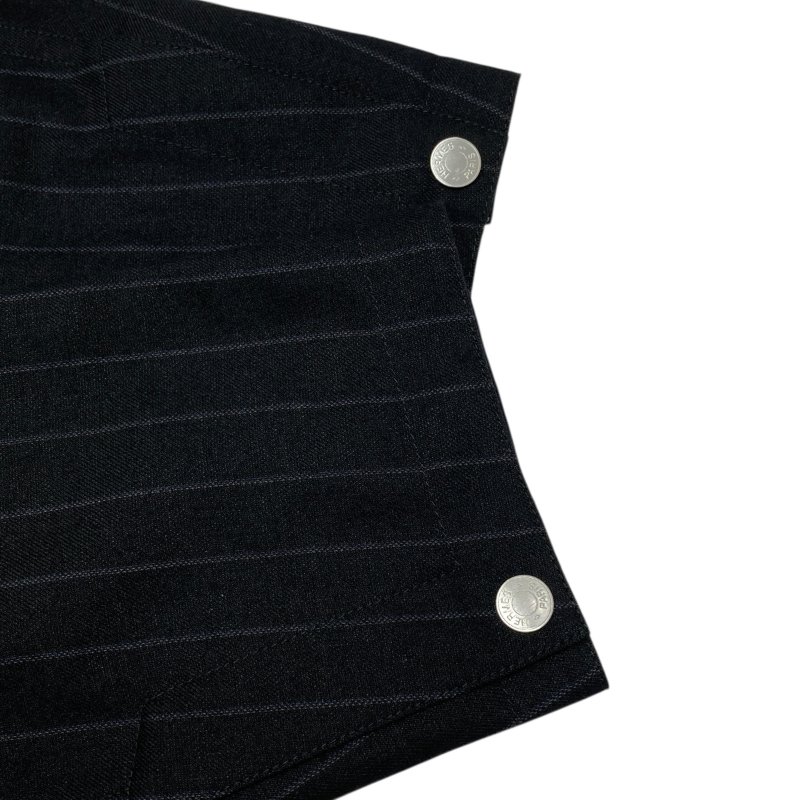 HERMES 愛馬仕 半拉鍊式套頭衫 H562300HD0246 黑色直條紋-5