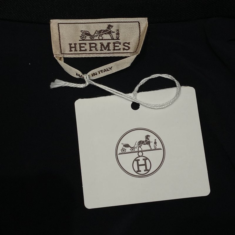 HERMES 愛馬仕 半拉鍊式套頭衫 H562300HD0246 黑色直條紋-6