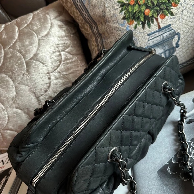 香奈兒包 鏈條包 有專櫃發票 保齡球包 肩背包 腋下包 斜背包 香奈兒 中古包 二手包 Chanel East-West chain shoulder bag with receipt-11