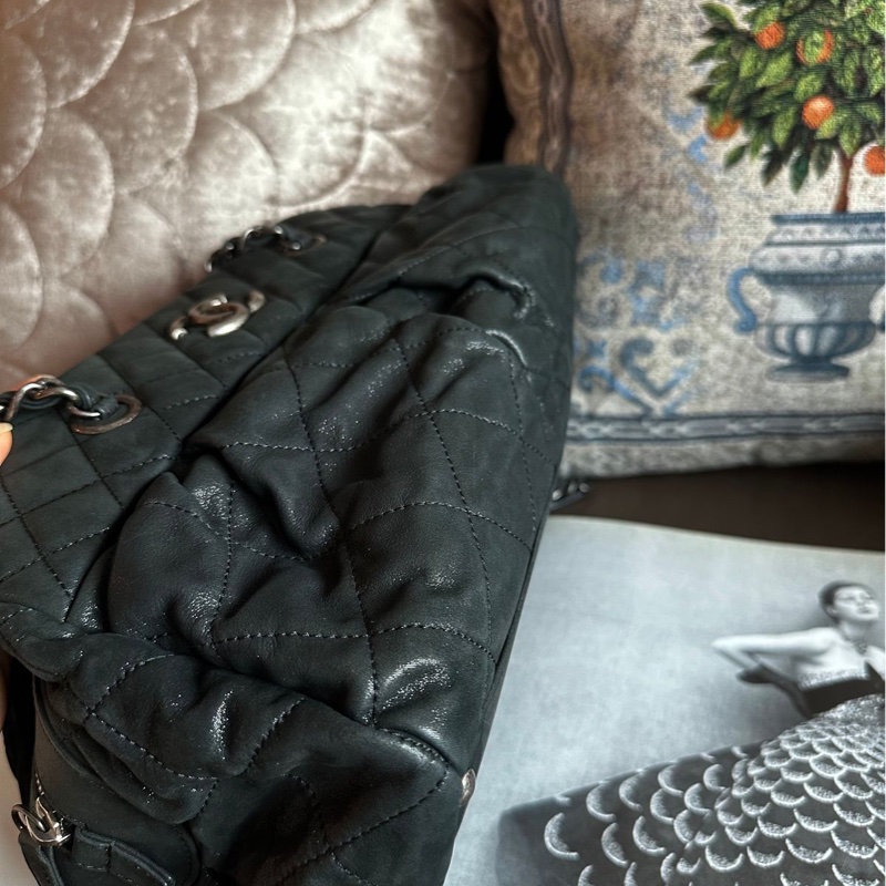 香奈兒包 鏈條包 有專櫃發票 保齡球包 肩背包 腋下包 斜背包 香奈兒 中古包 二手包 Chanel East-West chain shoulder bag with receipt-13