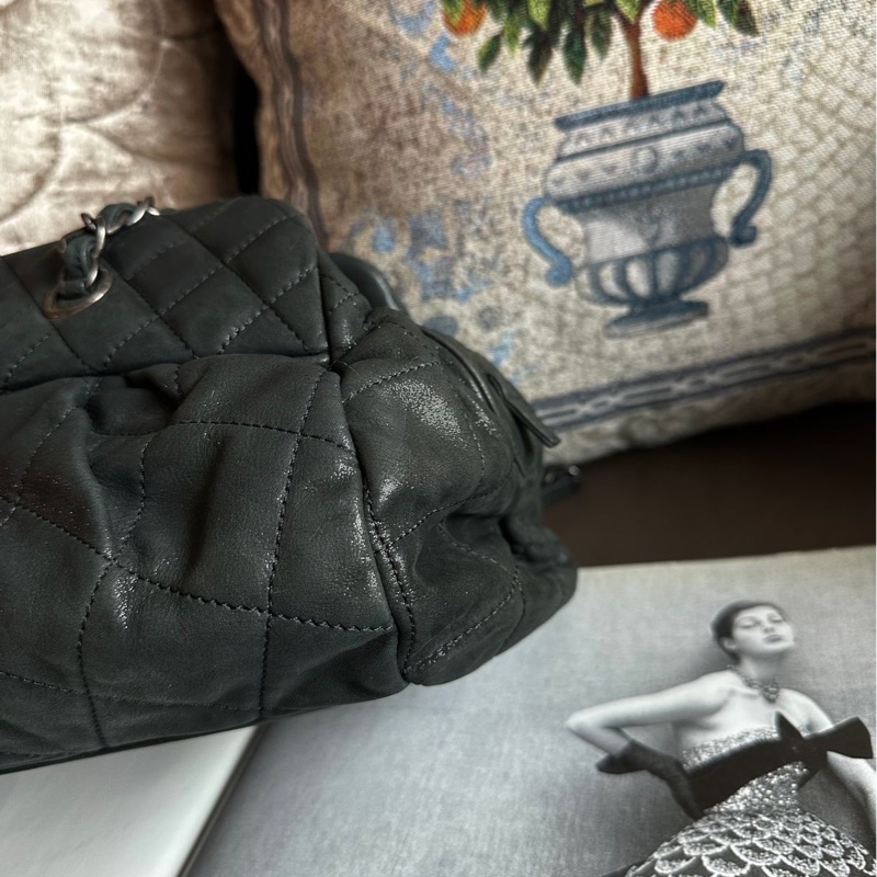 香奈兒包 鏈條包 有專櫃發票 保齡球包 肩背包 腋下包 斜背包 香奈兒 中古包 二手包 Chanel East-West chain shoulder bag with receipt-14