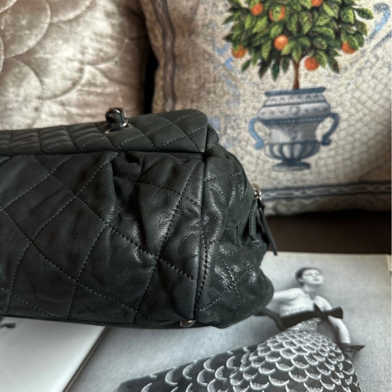 香奈兒包 鏈條包 有專櫃發票 保齡球包 肩背包 腋下包 斜背包 香奈兒 中古包 二手包 Chanel East-West chain shoulder bag with receipt-17