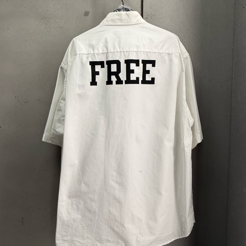 全新Balenciaga白色free短袖襯衫-1