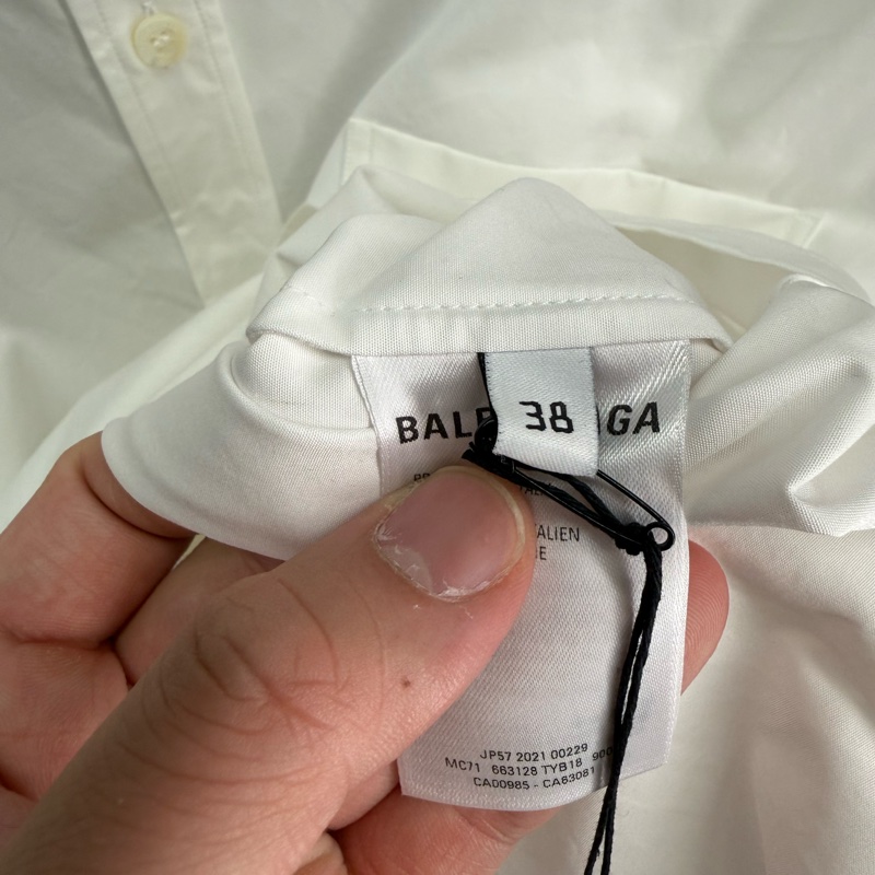 全新Balenciaga白色free短袖襯衫-3