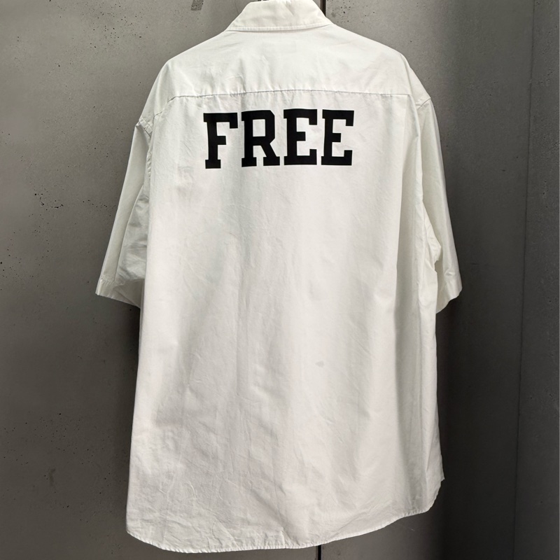 全新Balenciaga白色free短袖襯衫-6