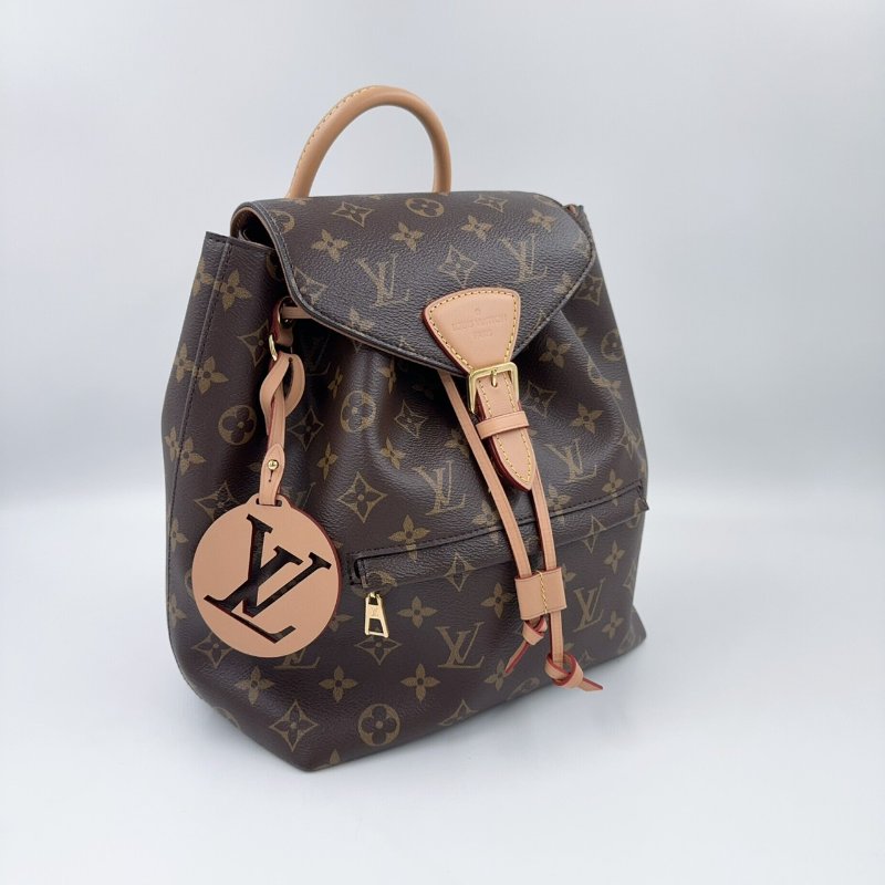 LV原花磁釦束口抽繩簍空吊牌後背包M45501-3