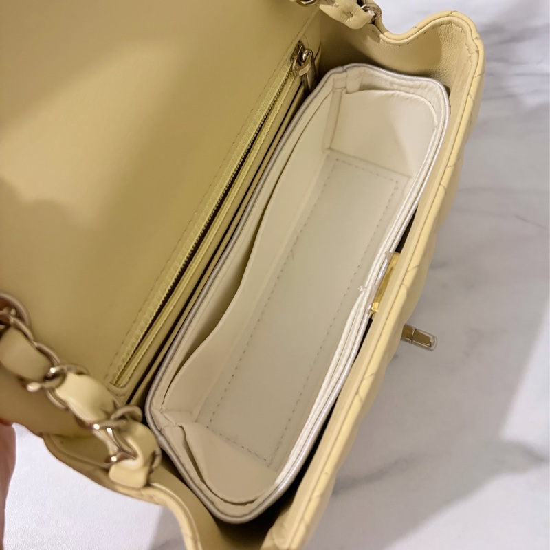 香奈兒羊皮方胖子小雞黃色 （晶片款）Chanel Mini Square （Chip)-15