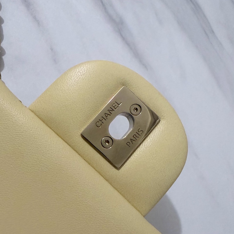 香奈兒羊皮方胖子小雞黃色 （晶片款）Chanel Mini Square （Chip)-25
