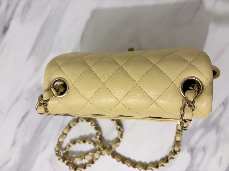 香奈兒羊皮方胖子小雞黃色 （晶片款）Chanel Mini Square （Chip)-28