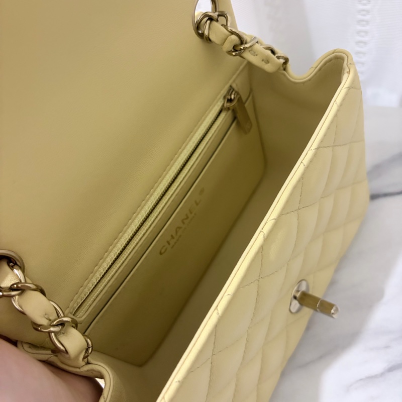 香奈兒羊皮方胖子小雞黃色 （晶片款）Chanel Mini Square （Chip)-29