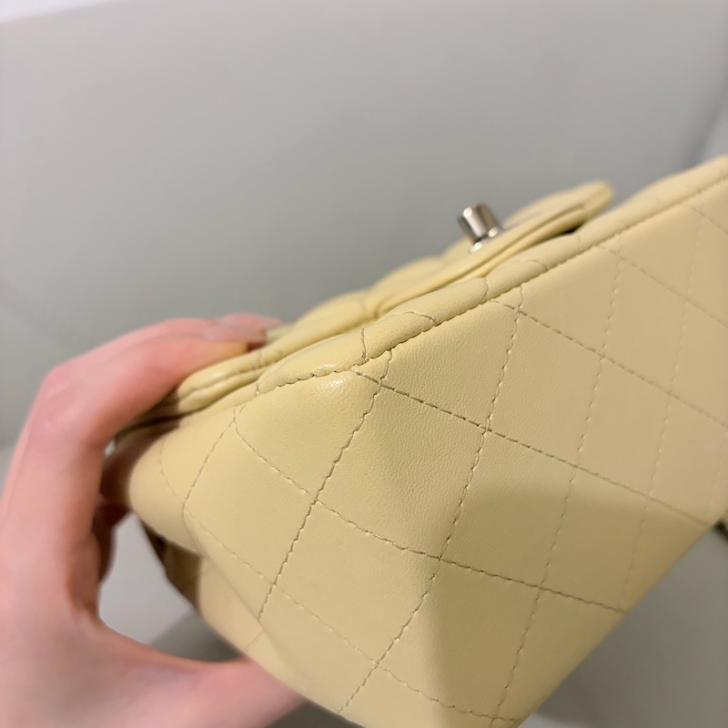 香奈兒羊皮方胖子小雞黃色 （晶片款）Chanel Mini Square （Chip)-33