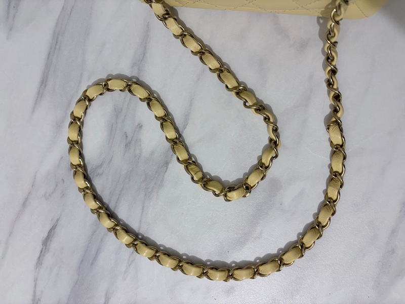 香奈兒羊皮方胖子小雞黃色 （晶片款）Chanel Mini Square （Chip)-36