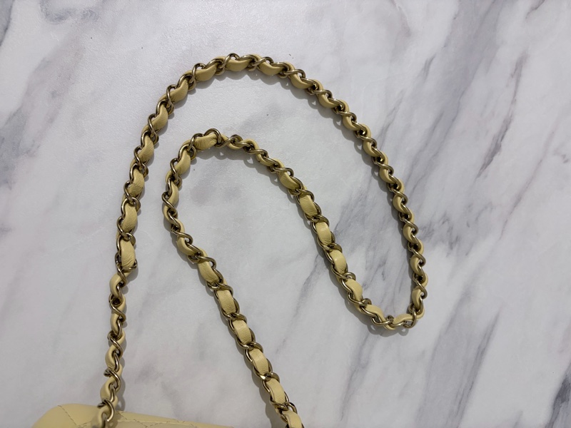 香奈兒羊皮方胖子小雞黃色 （晶片款）Chanel Mini Square （Chip)-37