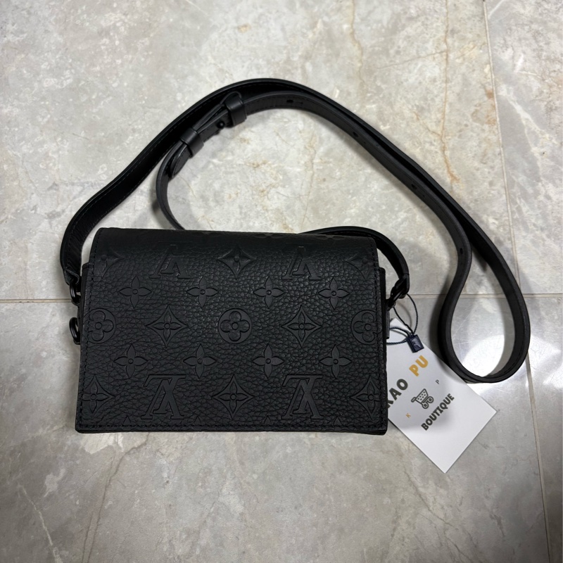 Louis Vuitton 黑色老花皮革Steamer M81746-1