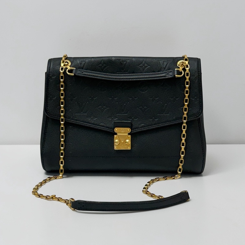 莉亞精品♡ LV germain 黑壓紋鏈條包 二手美包-0