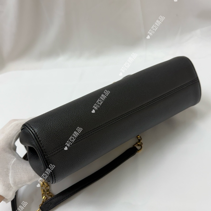 莉亞精品♡ LV germain 黑壓紋鏈條包 二手美包-5