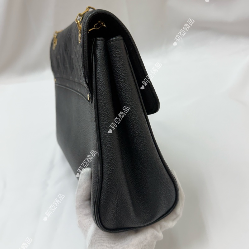 莉亞精品♡ LV germain 黑壓紋鏈條包 二手美包-7