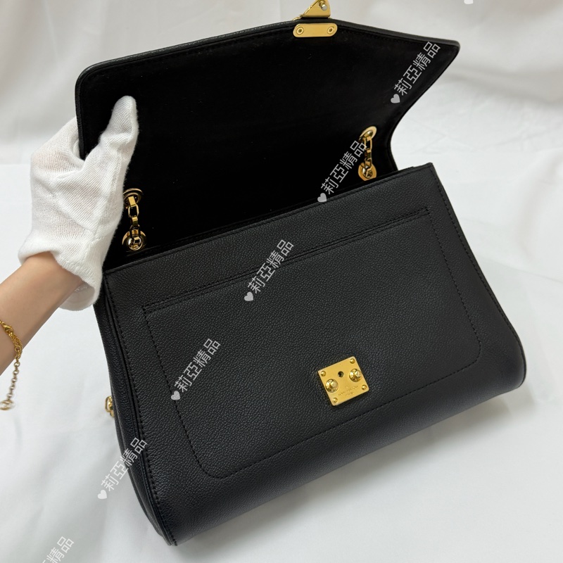 莉亞精品♡ LV germain 黑壓紋鏈條包 二手美包-13