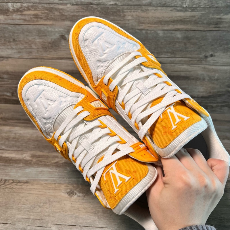 Louis Vuitton路易威登 trainer白黃牛仔  43碼-5