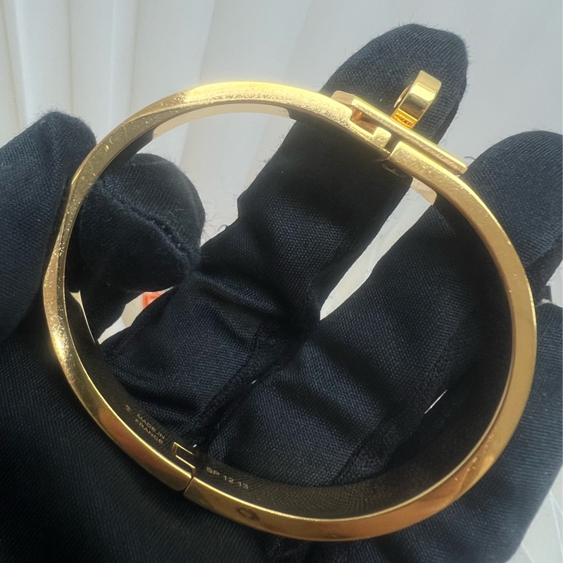 Hermes mini clic kelly pm 米色拼金手額-8