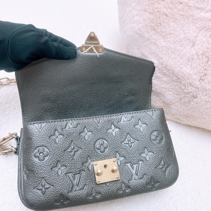 Lv metis pochette east west 灰銀橫版郵差包-12