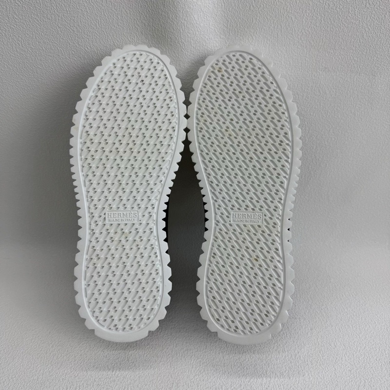 HERMES愛馬仕 藍白色 牛仔布料丹寧色 餅乾鞋 35碼-8