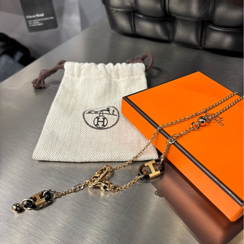 Hermes Sur Mer 水牛角項链-0