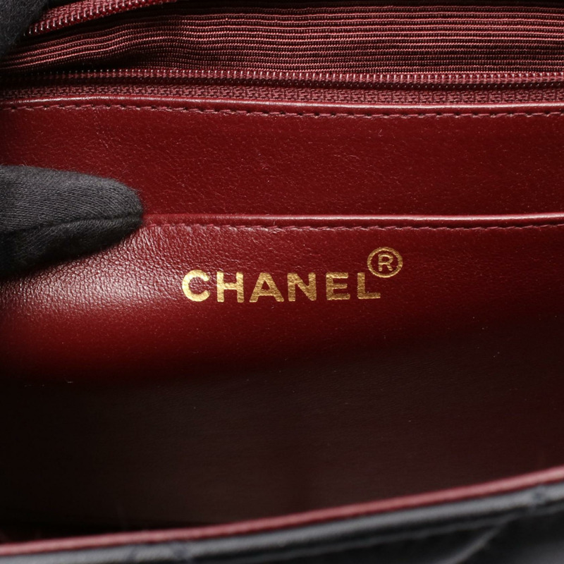 香奈兒 Jumbo Matelasse34 鏈條肩背包,羊皮材質,黑色,二手,金色五金-3