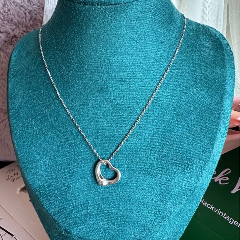 蒂芙尼愛心純銀 頸鏈 項鏈 Tiffany & Co. Paloma Picasso 純銀項鍊 925-0