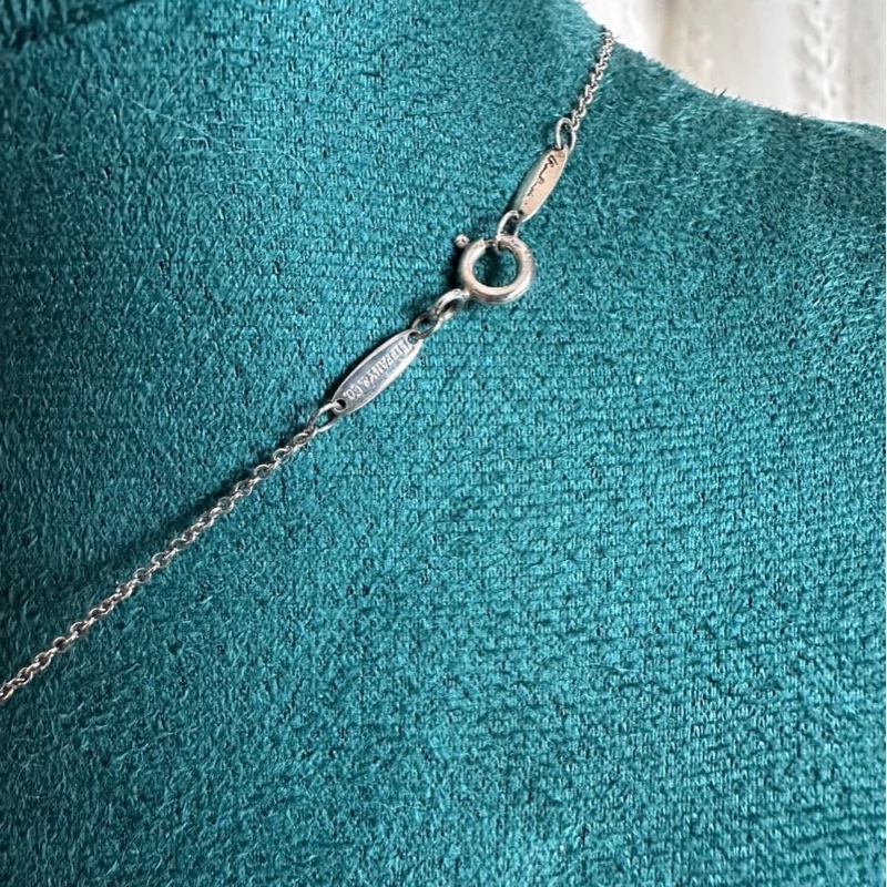 蒂芙尼愛心純銀 頸鏈 項鏈 Tiffany & Co. Paloma Picasso 純銀項鍊 925-7