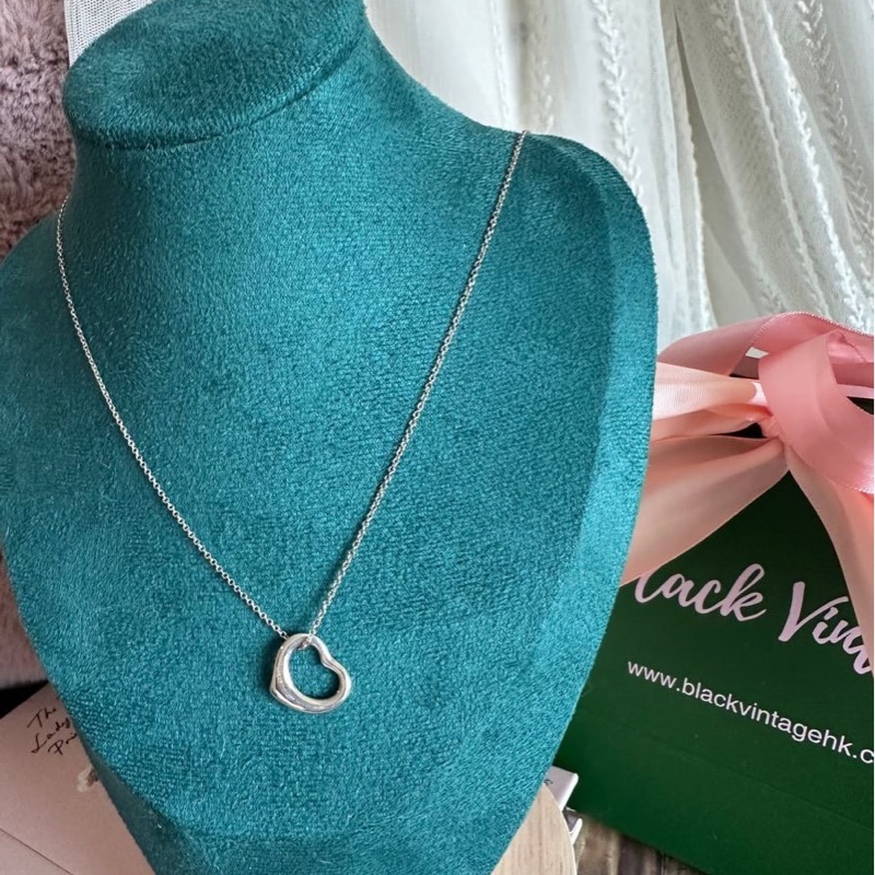 蒂芙尼愛心純銀 頸鏈 項鏈 Tiffany & Co. Paloma Picasso 純銀項鍊 925-11