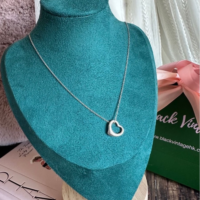 蒂芙尼愛心純銀 頸鏈 項鏈 Tiffany & Co. Paloma Picasso 純銀項鍊 925-16