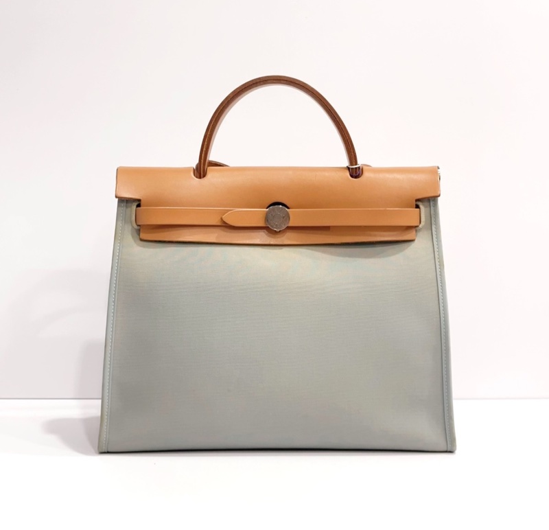 【低價撿漏❗️入門之選✨買到就是賺到❗️】Hermes 愛馬仕 霧霾藍 Herbag31 T刻 15年-1