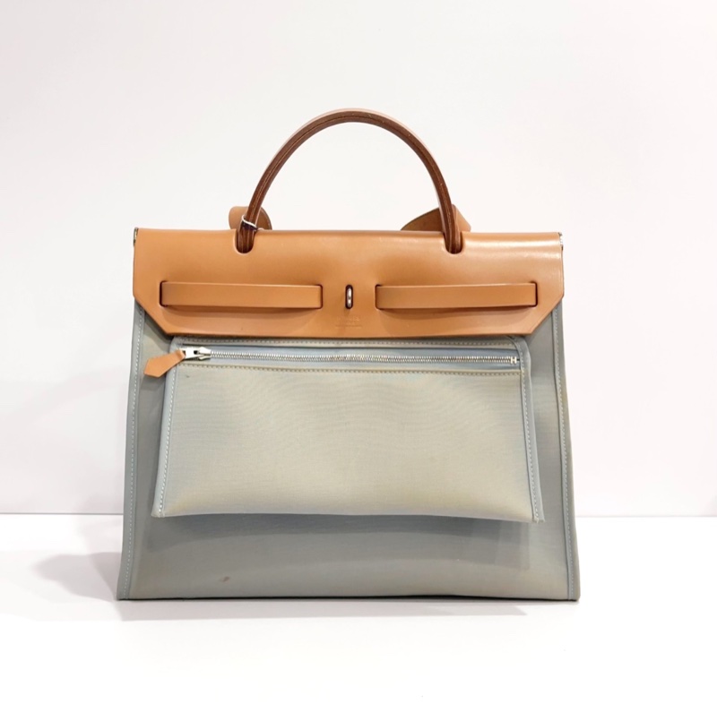 【低價撿漏❗️入門之選✨買到就是賺到❗️】Hermes 愛馬仕 霧霾藍 Herbag31 T刻 15年-2