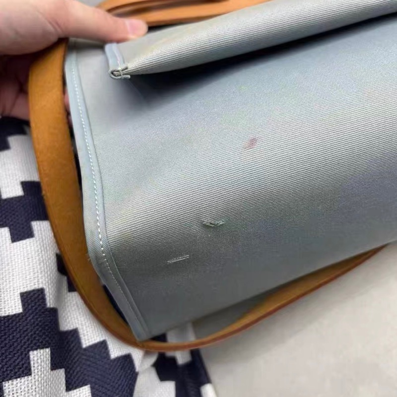 【低價撿漏❗️入門之選✨買到就是賺到❗️】Hermes 愛馬仕 霧霾藍 Herbag31 T刻 15年-8
