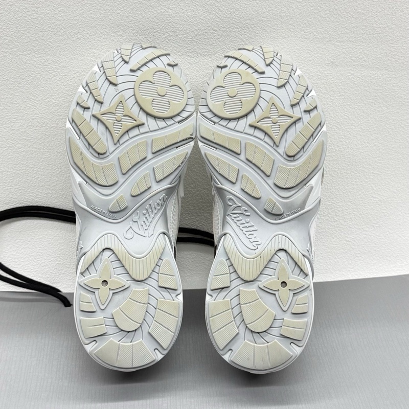 LV路易威登 Olympia 25年新款皮革白色老花運動鞋  35碼-7