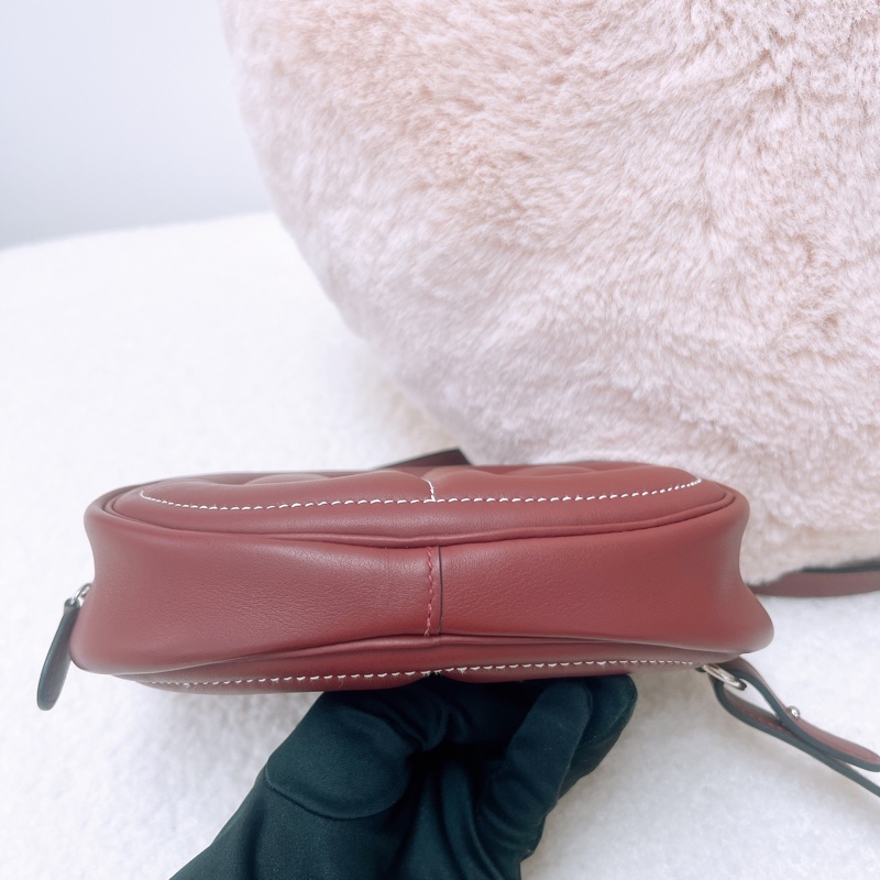 Hermes in the loop belt 棕紅色豬鼻腰包 B刻-1