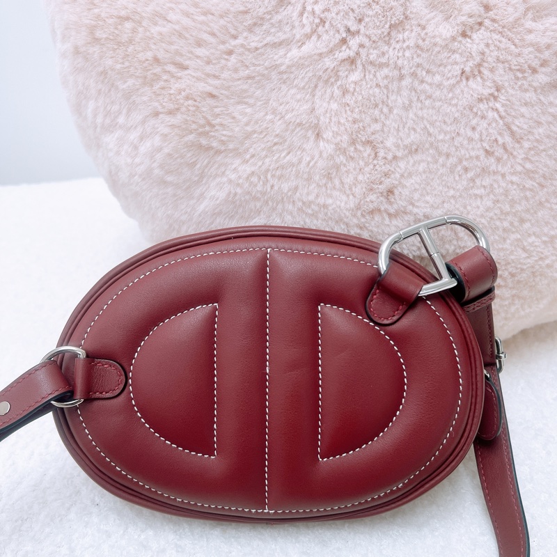 Hermes in the loop belt 棕紅色豬鼻腰包 B刻-5