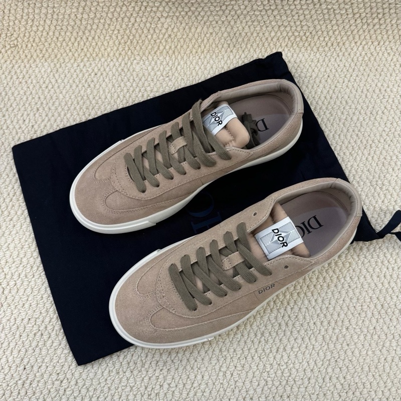 DIOR迪奧 B101 皮革 德訓鞋 米灰色 閒置新未使用 42碼-0