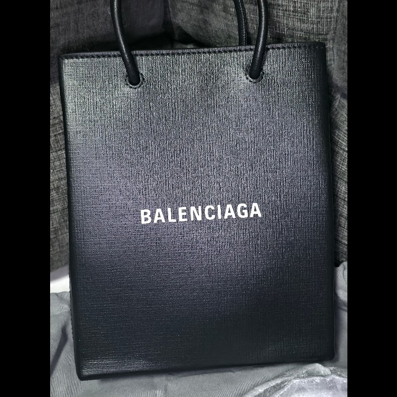 [全新]Balenciaga 巴黎世家 牛皮購物袋 小號 黑色-1