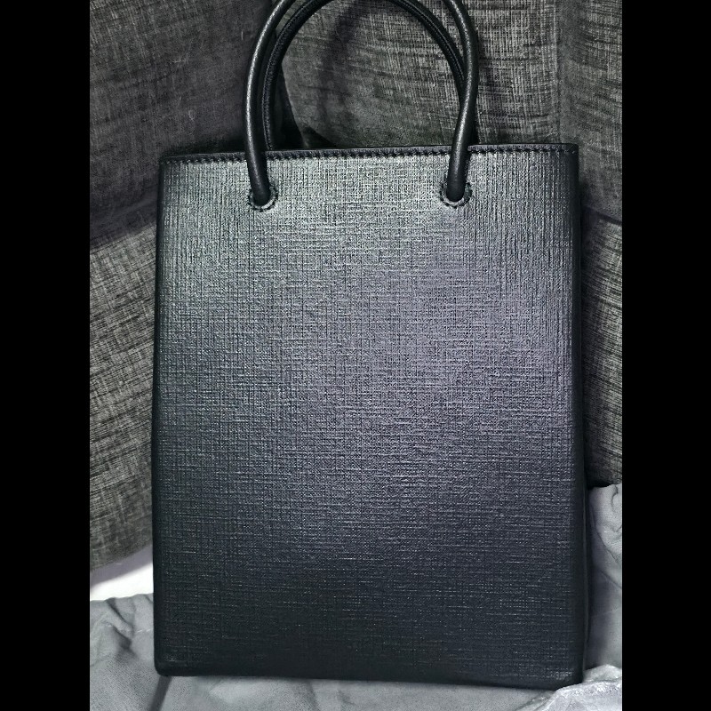 [全新]Balenciaga 巴黎世家 牛皮購物袋 小號 黑色-2